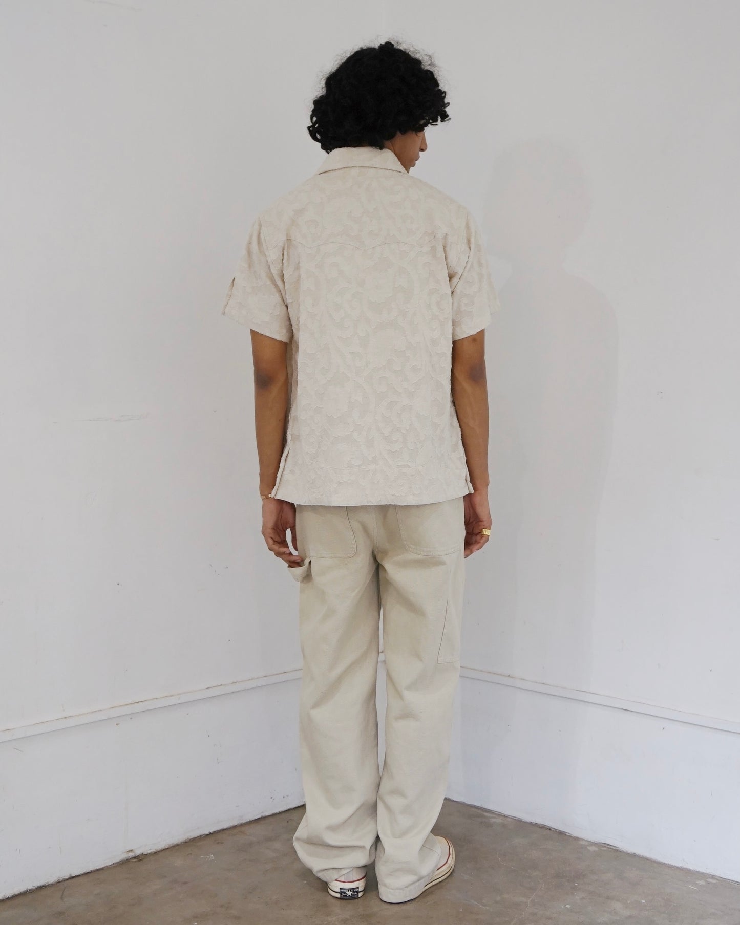 Leon Denim Hemingway Shirt Off White