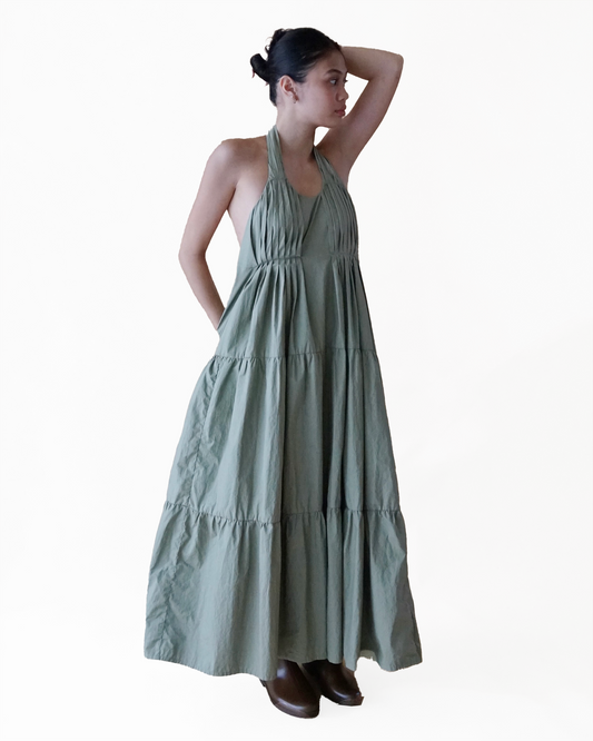 Melfi Pleated Maxi Thyme (pre-order)