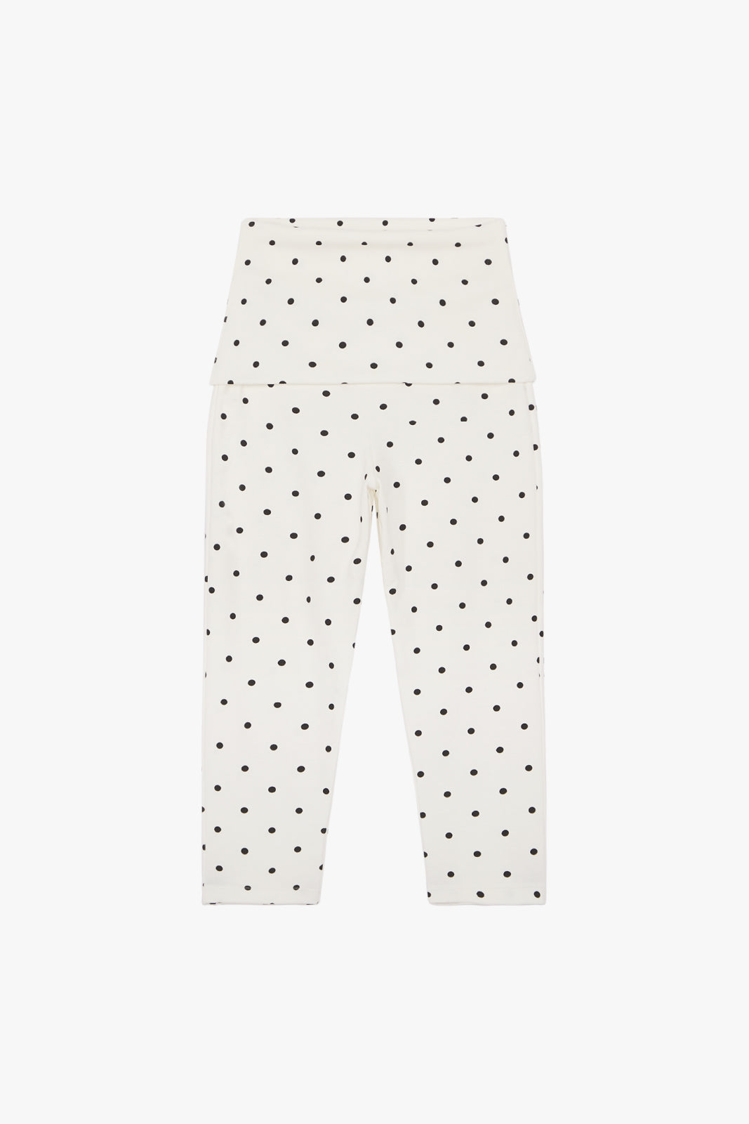 Off Duty Foldover Capri Polka Dot