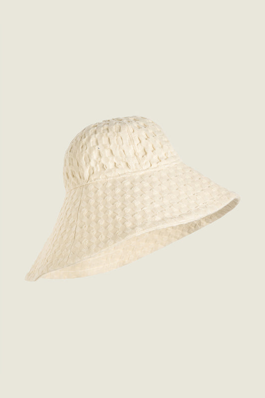 Ecru Waffle Brim Hat