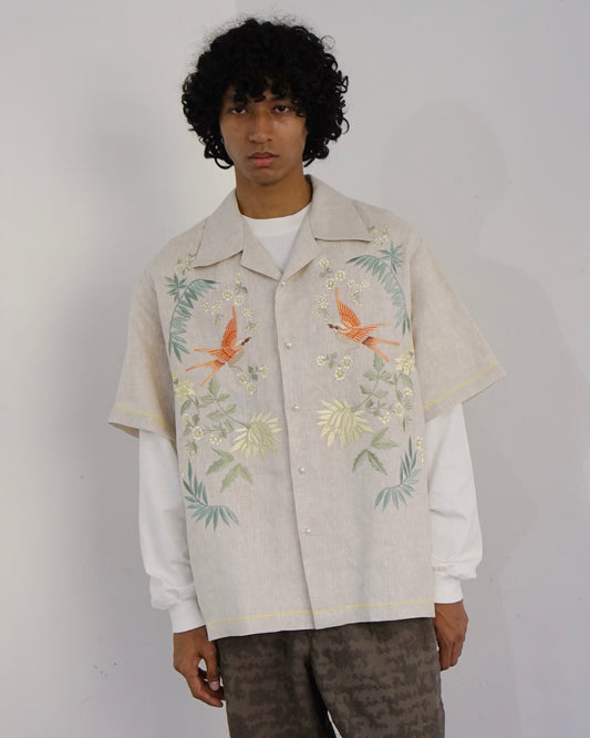 Chinoiserie Linen Shirt