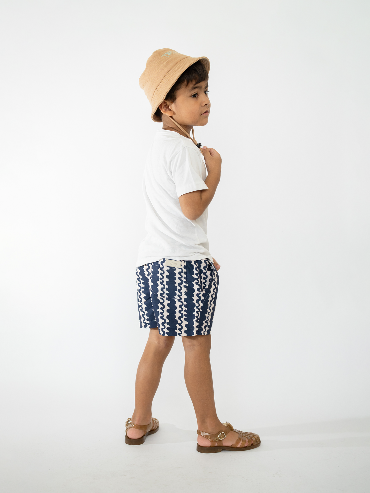 Kids Blue Scribble Swim Shorts