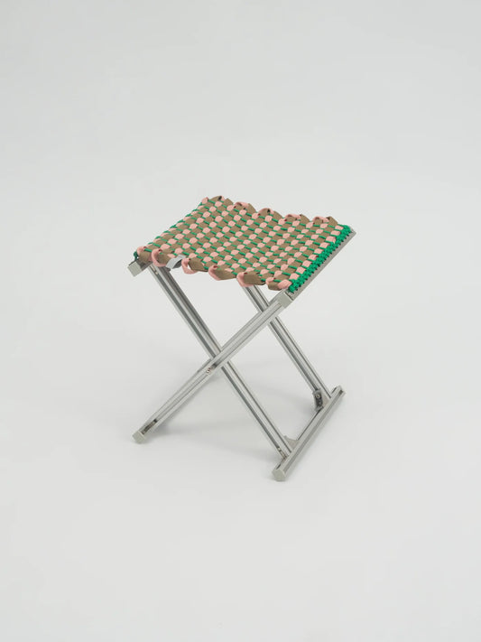 Mazha Stool Tan Powder Pink