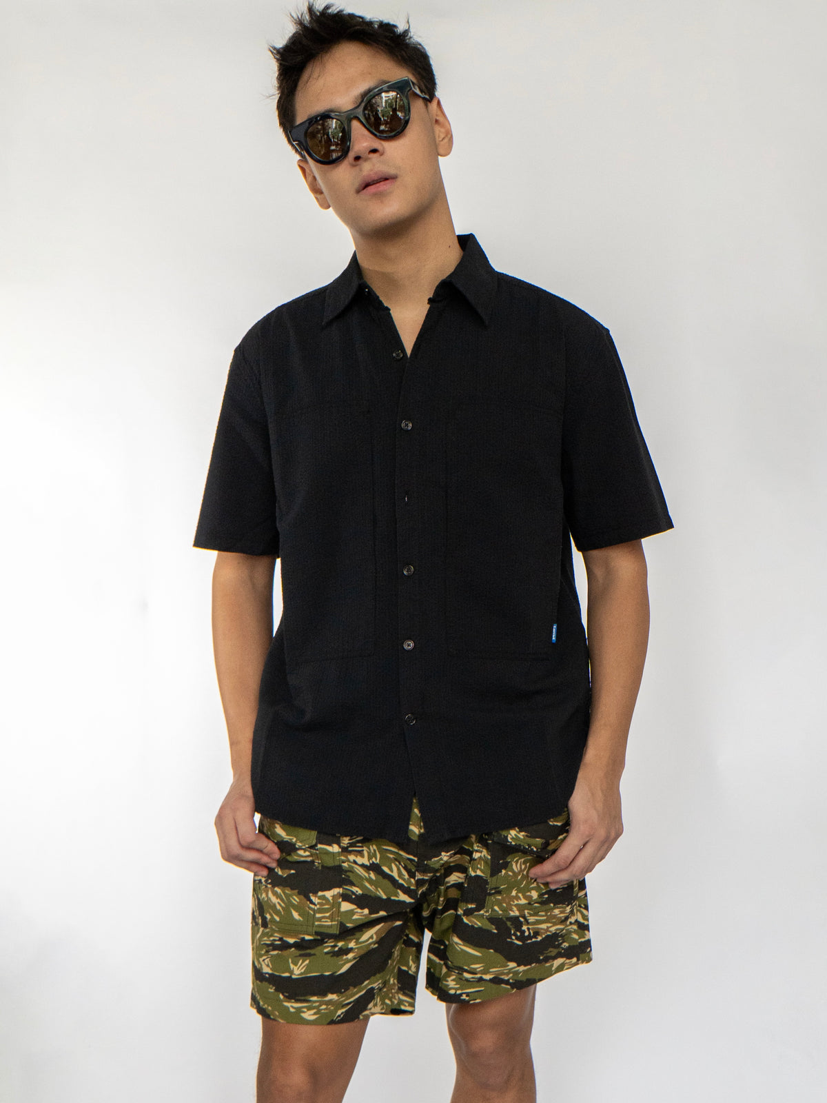 Cliff Short Sleeve Shirt Black Seer