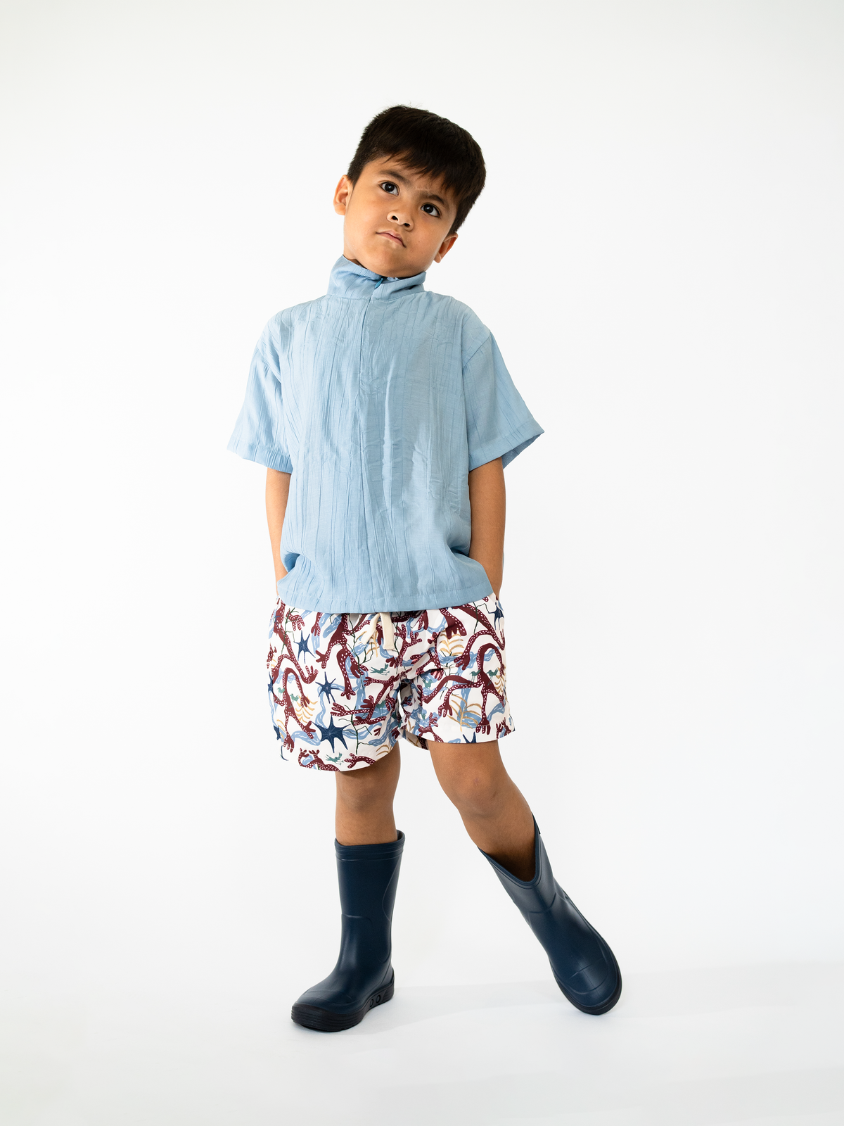 Boy's Volley Shirt Harbor Blue