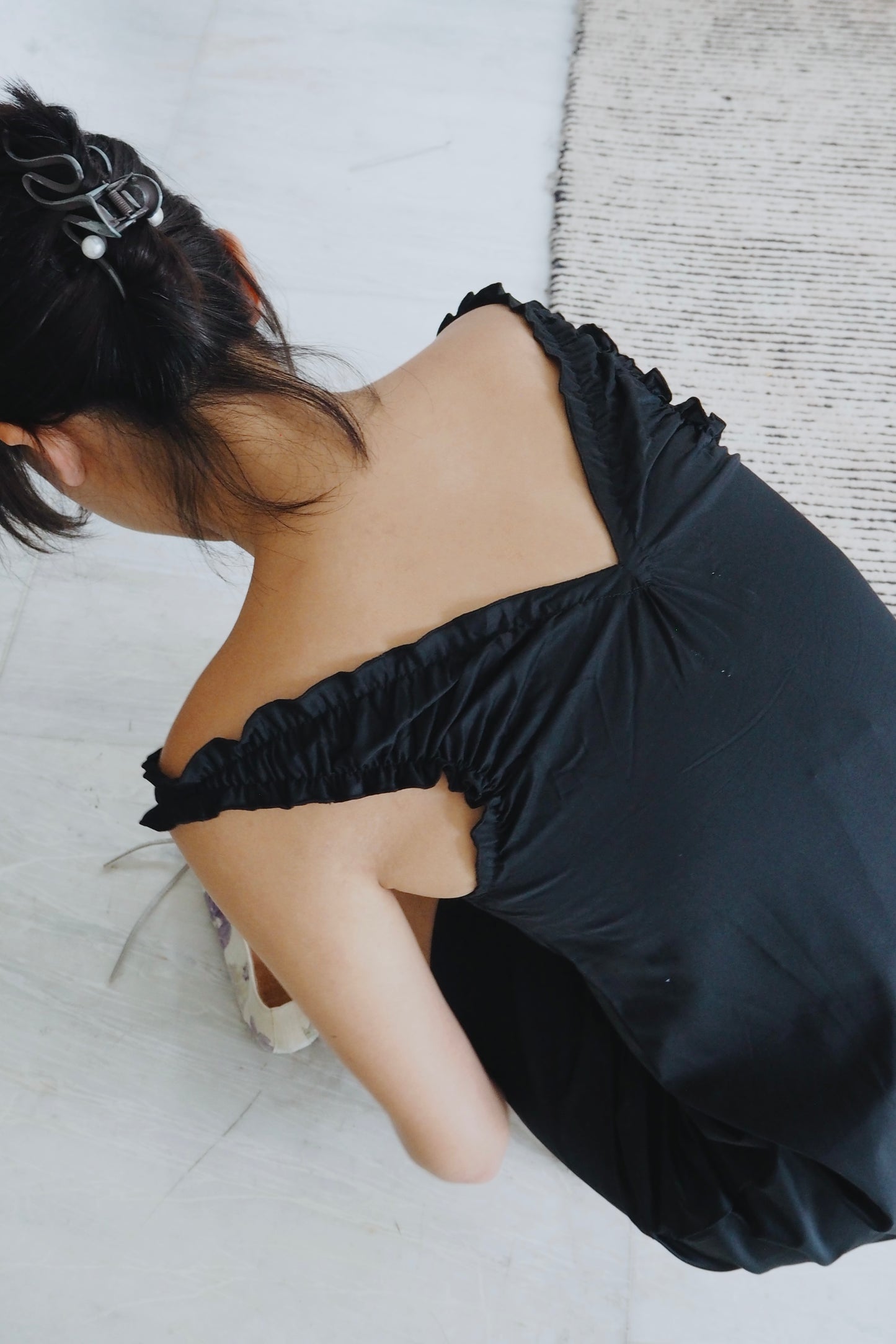 Ebony Frill Slip Dress