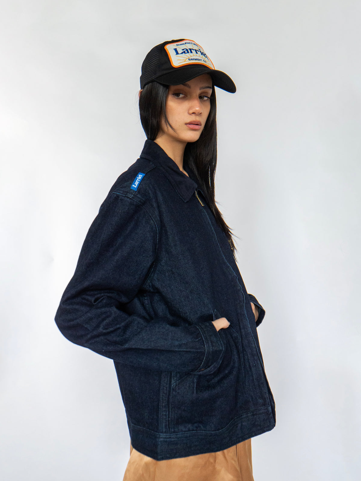 Larriet Black Trucker Cap