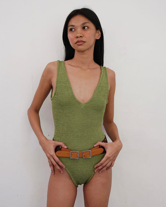 Sadie Swim Metallic Moss