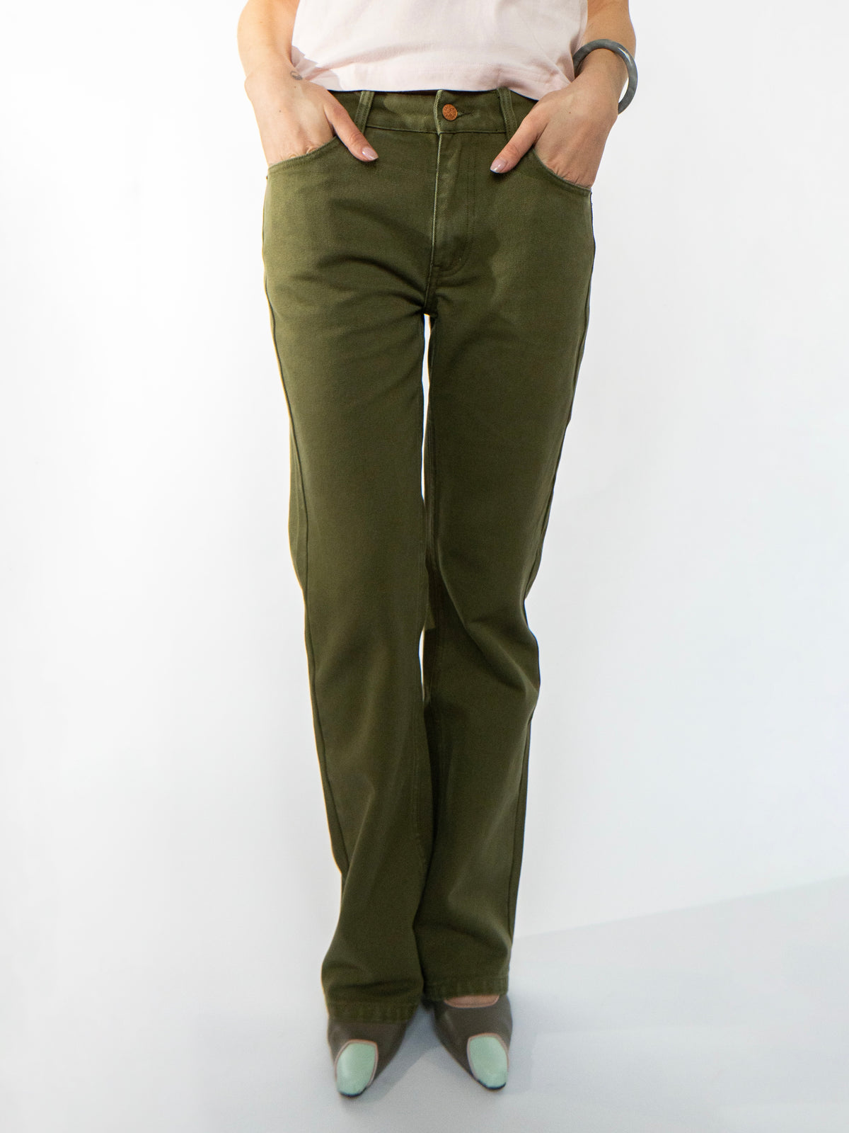 Women's Vini Jeans Used Olive