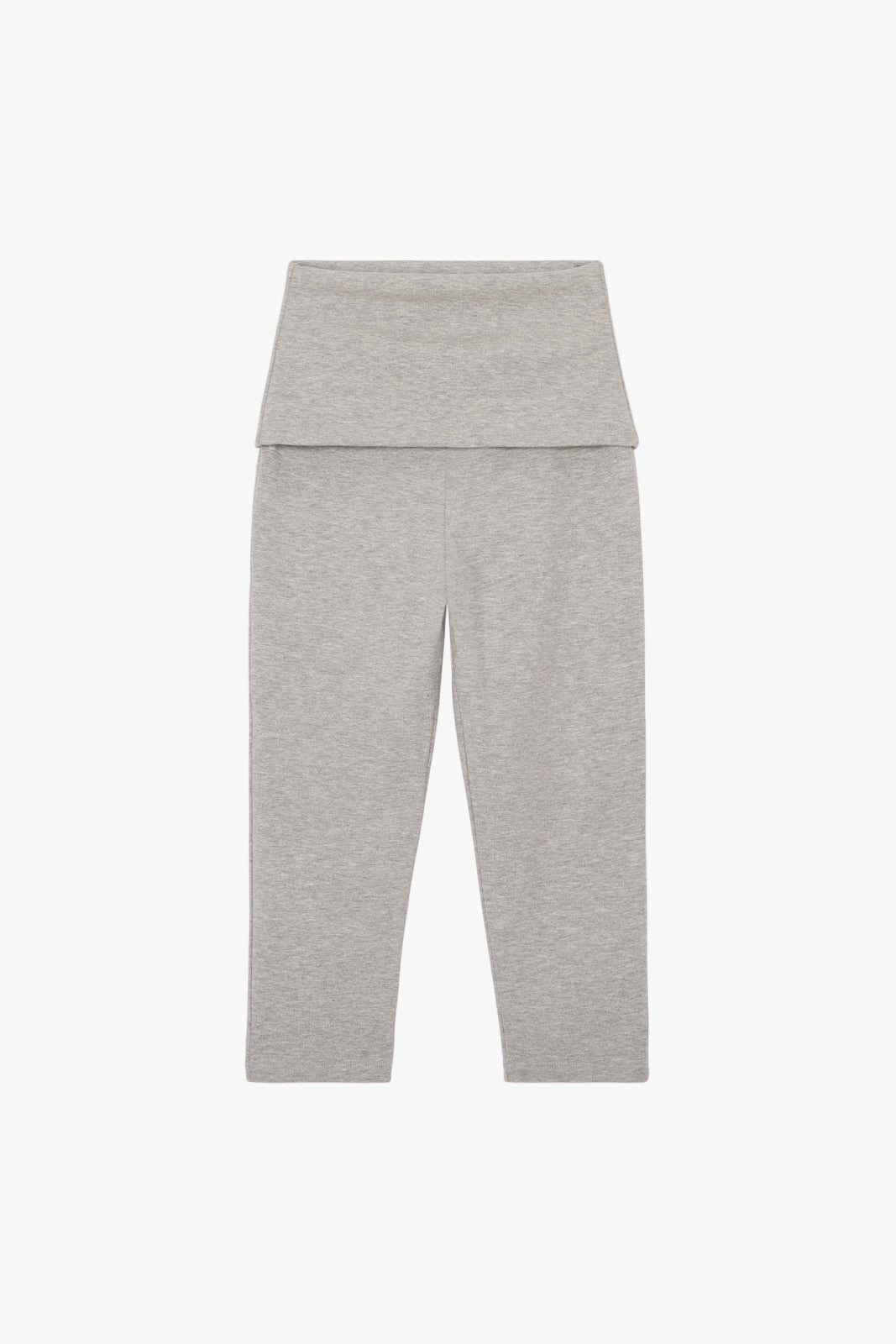 Off Duty Foldover Capri Heather Gray