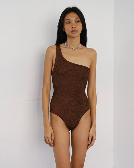 Nancy Swim Metallic Chocolate