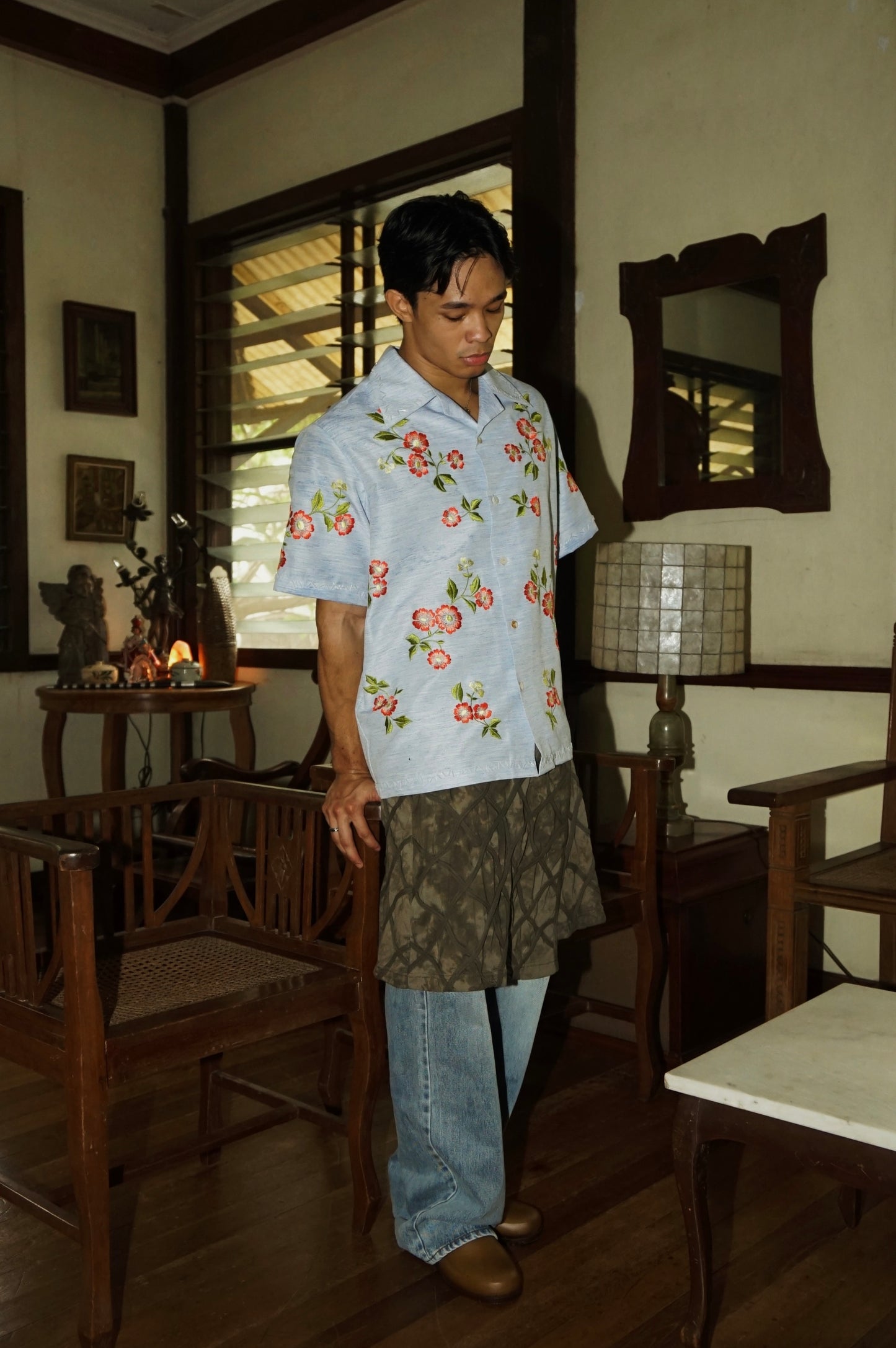 Spring Blossoms Pina Blend Shirt Red Chartreuse