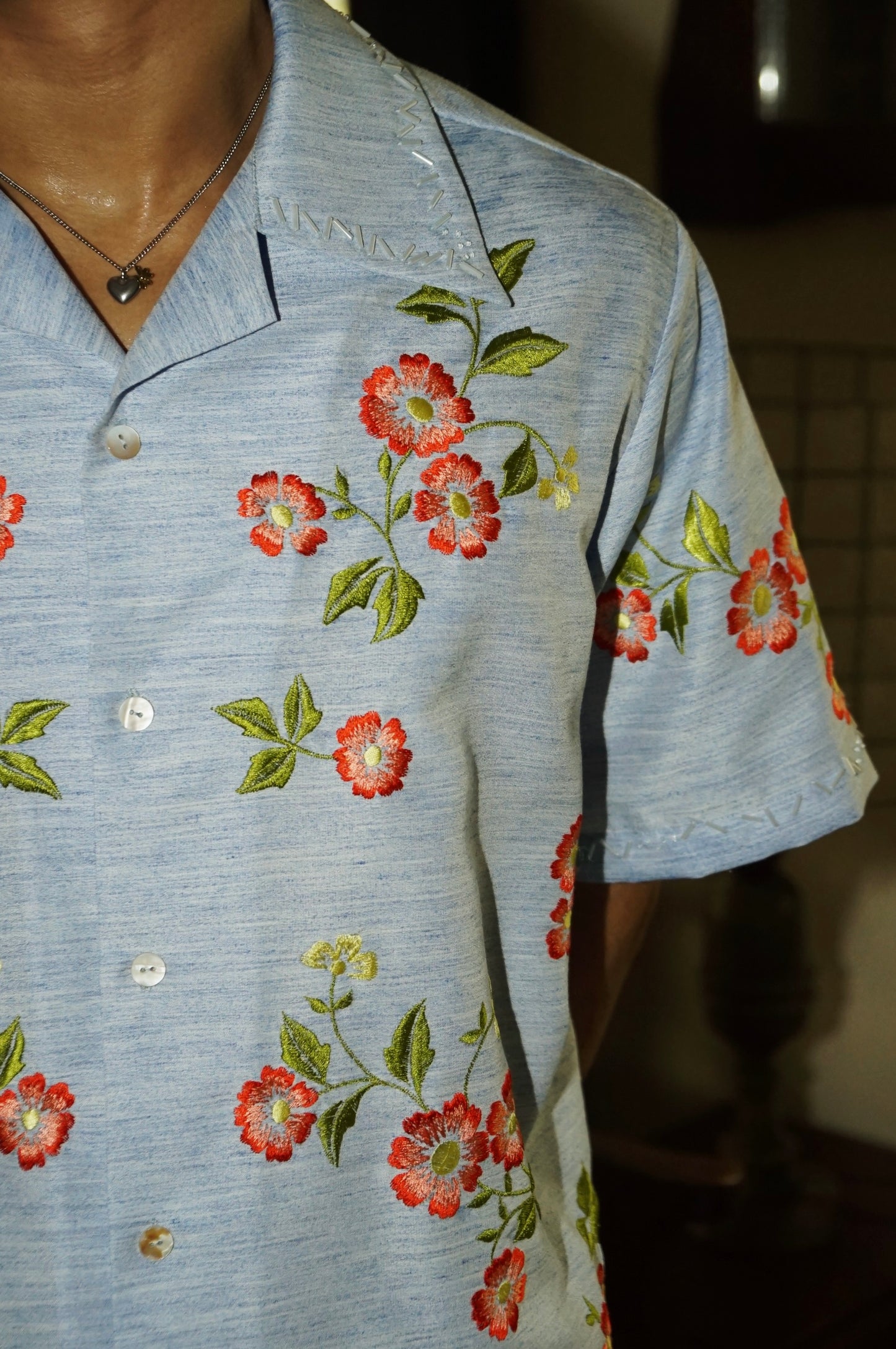 Spring Blossoms Pina Blend Shirt Red Chartreuse