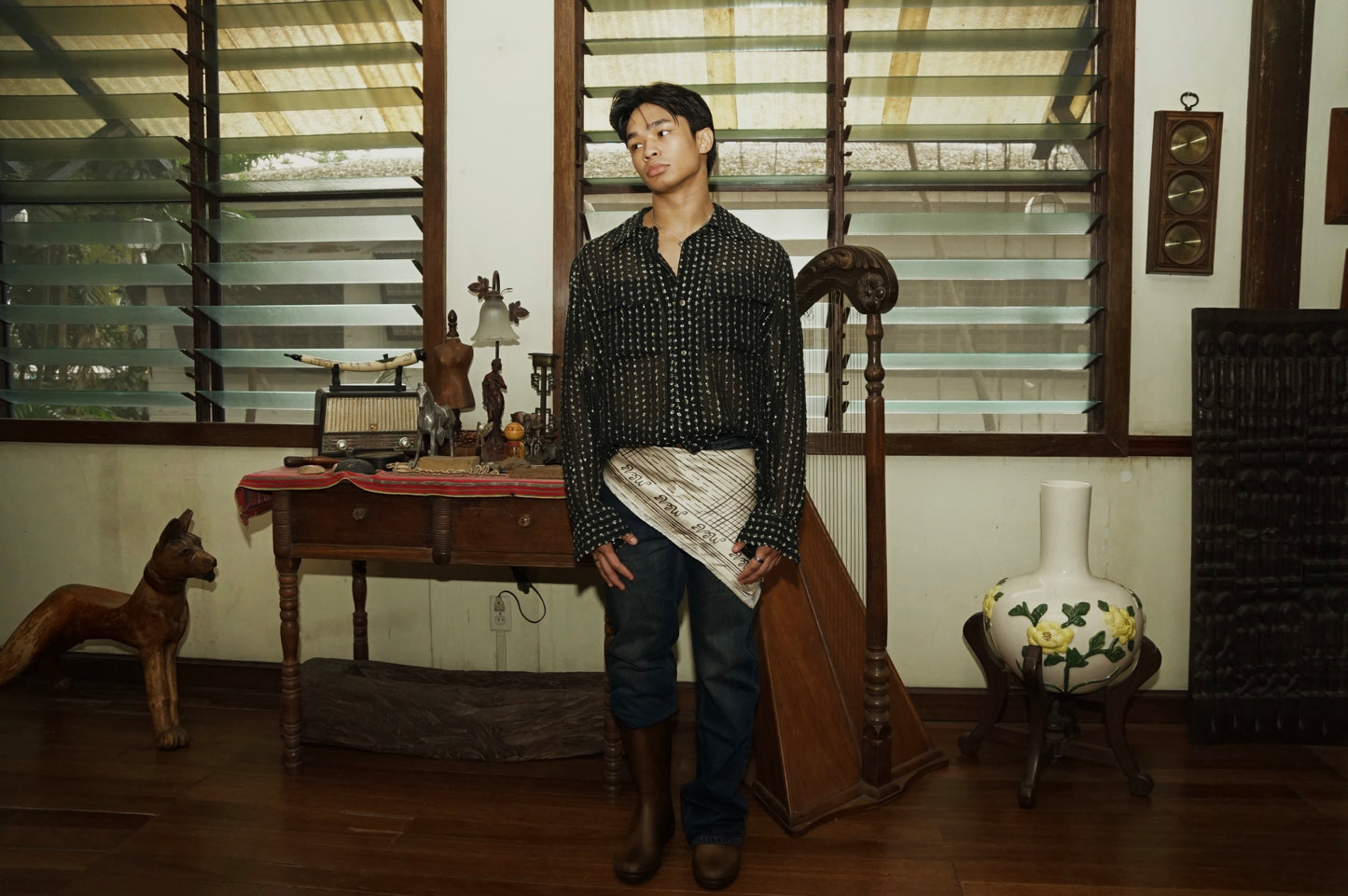 Fringed Chiffon Shirt