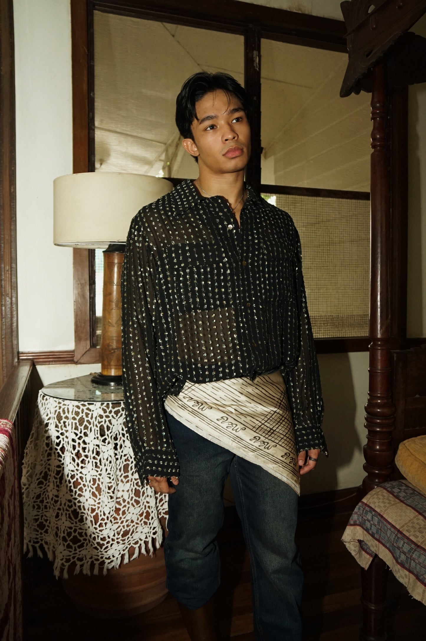 Fringed Chiffon Shirt