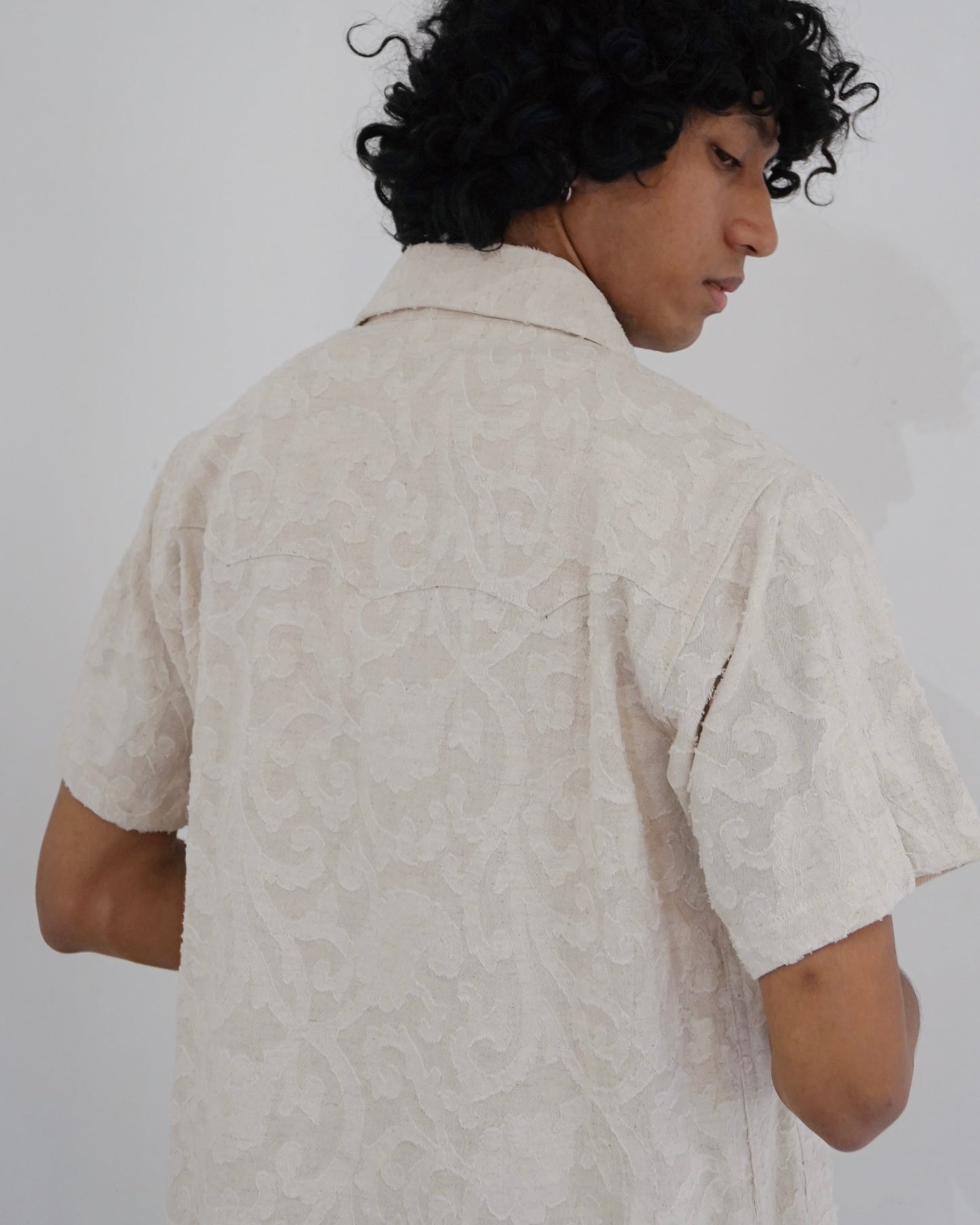 Leon Denim Hemingway Shirt Off White