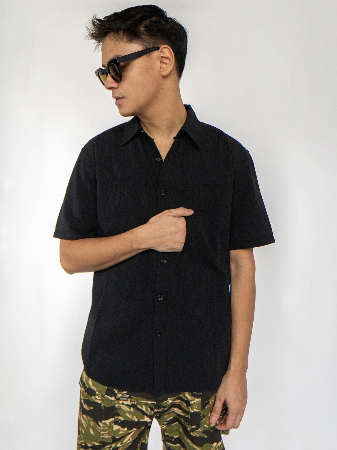 Cliff Short Sleeve Shirt Black Seer