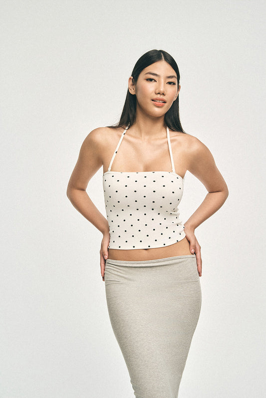Off Duty Tie Cami Polka Dot