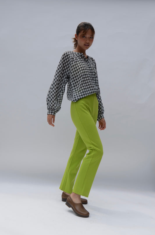 Shanghai Tang Acid Green Slim Cut Jersey Pants