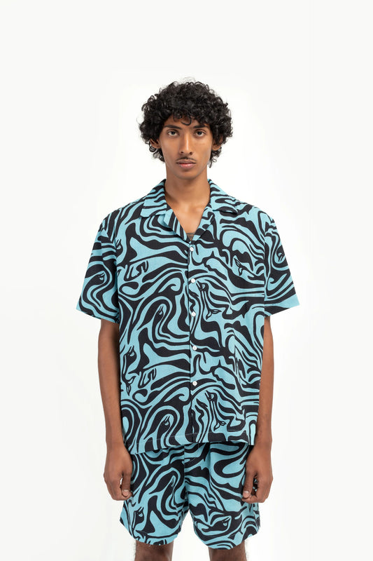 Blue Lagoon Holiday Shirt