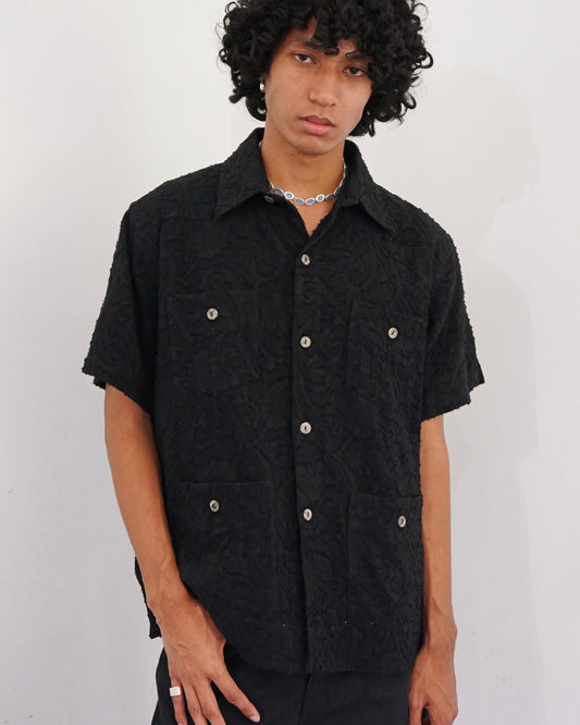 Leon Denim Hemingway Shirt Black