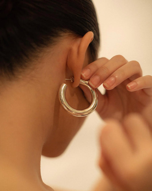 Thicc Hoop Silver