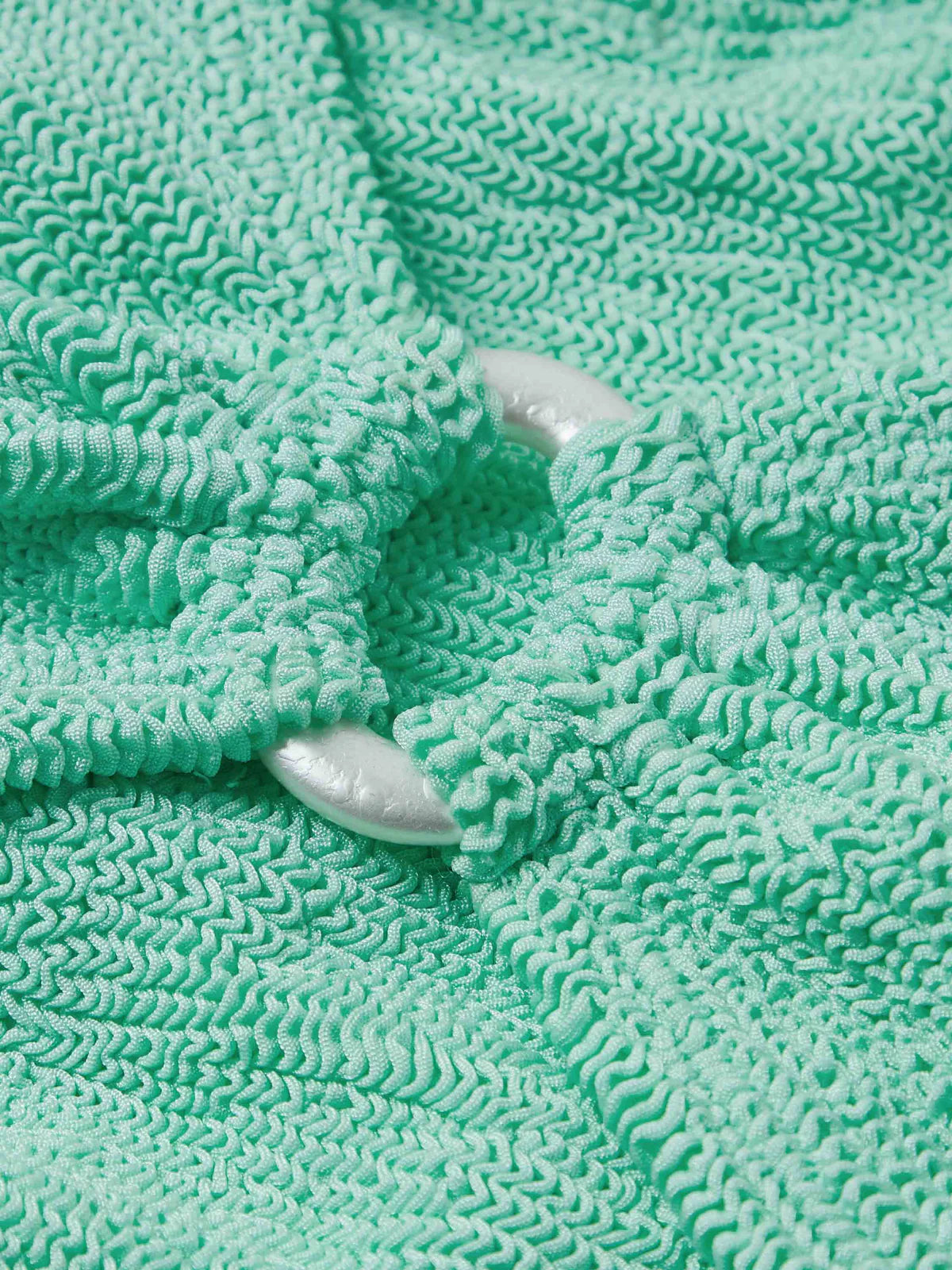 Julia Bikini with Pearly Hoop Metallic Mint