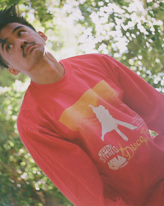 Record Hits Long Sleeve Tee Tomato