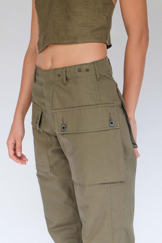 LDP44-HBT USMC Military Olive Trousers (Monkey Pants)