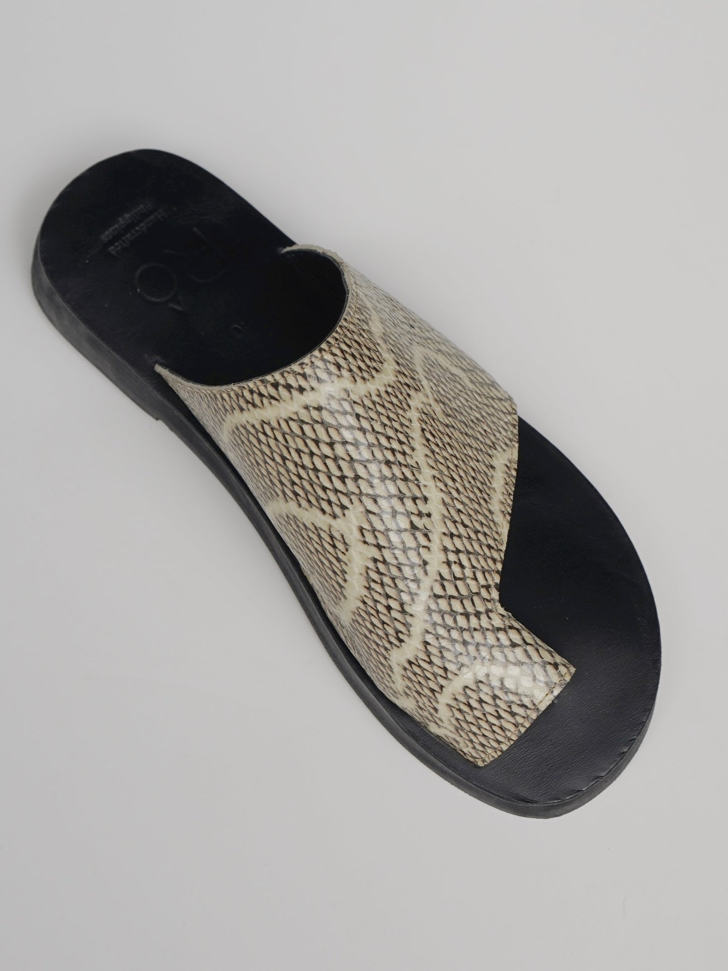 Snakeskin Embossed Slides