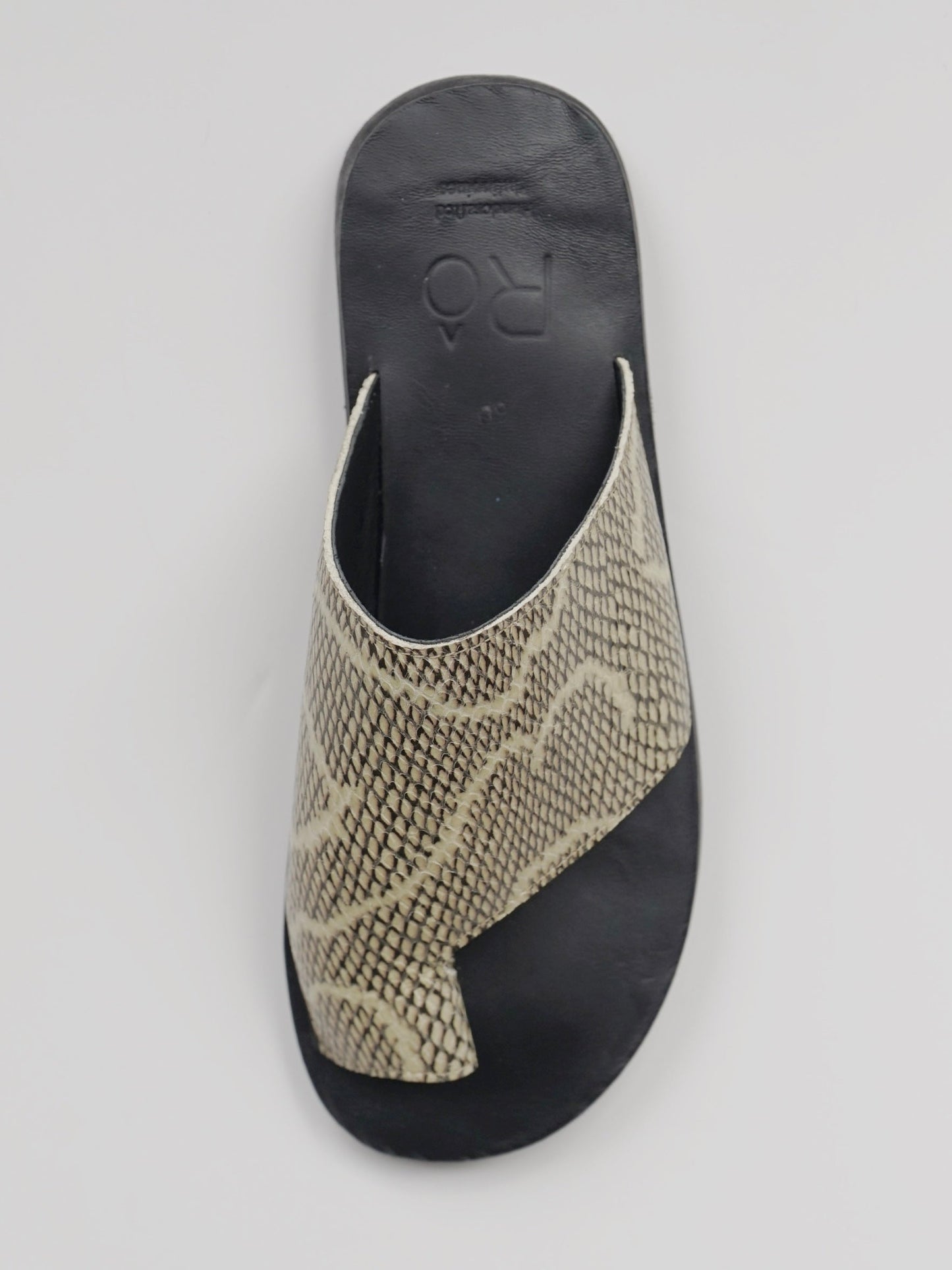 Snakeskin Embossed Slides