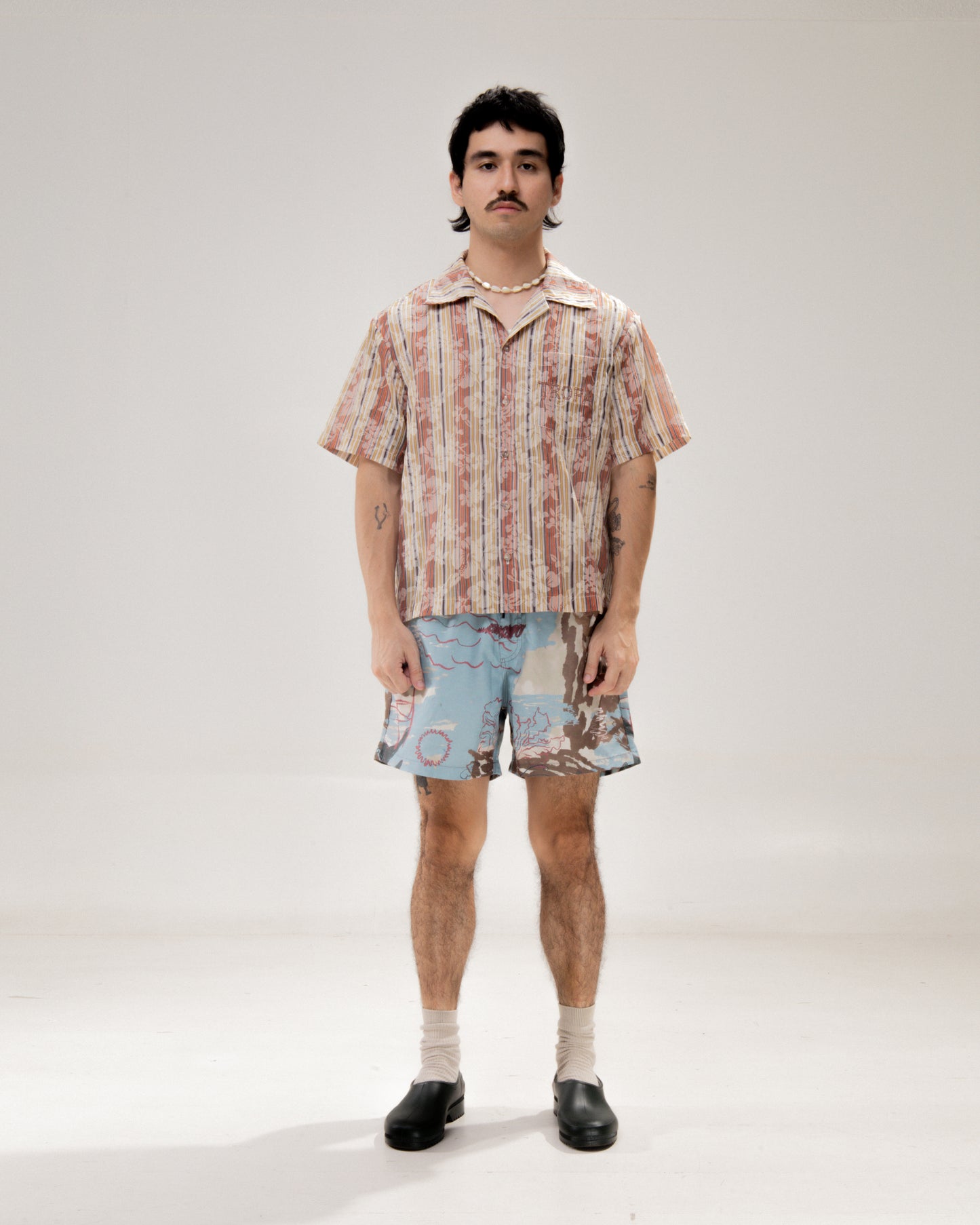 Hawaiian Polo Shirt Orange