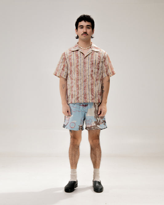 Hawaiian Polo Shirt Orange
