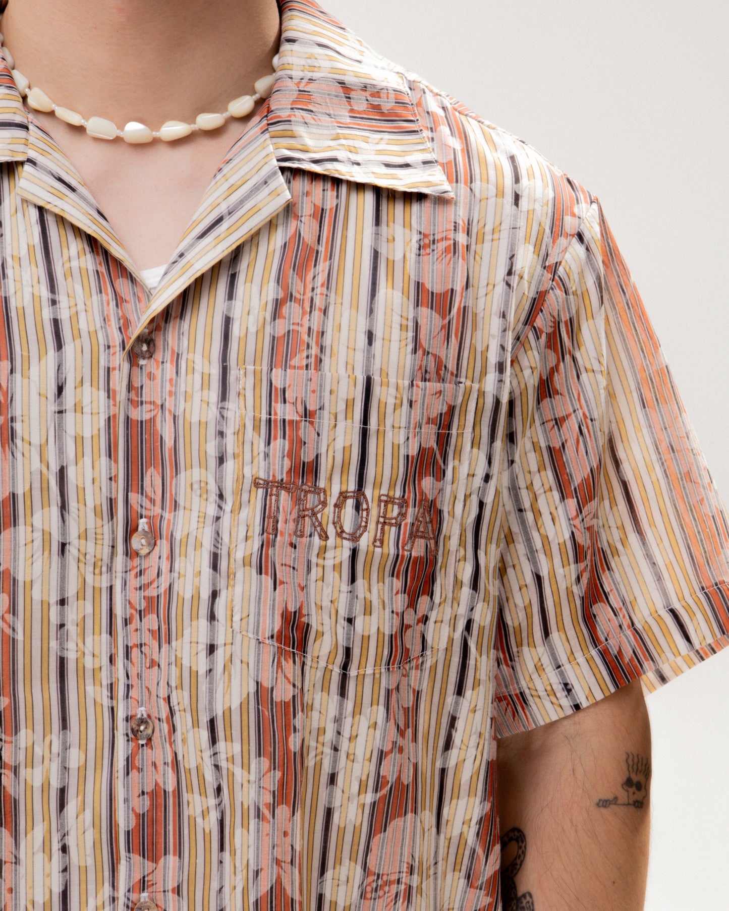 Hawaiian Polo Shirt Orange