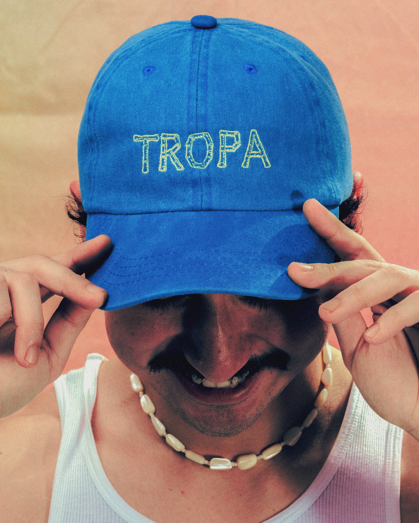 Bamboo Cap Acid Wash Blue