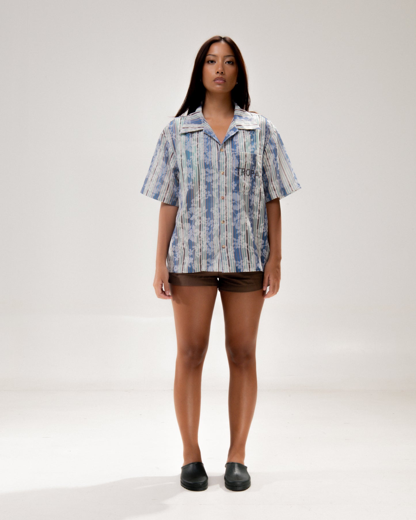 Hawaiian Polo Shirt Blue